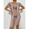 Talla S - Cover Up Rosa Gold Hilos de manga